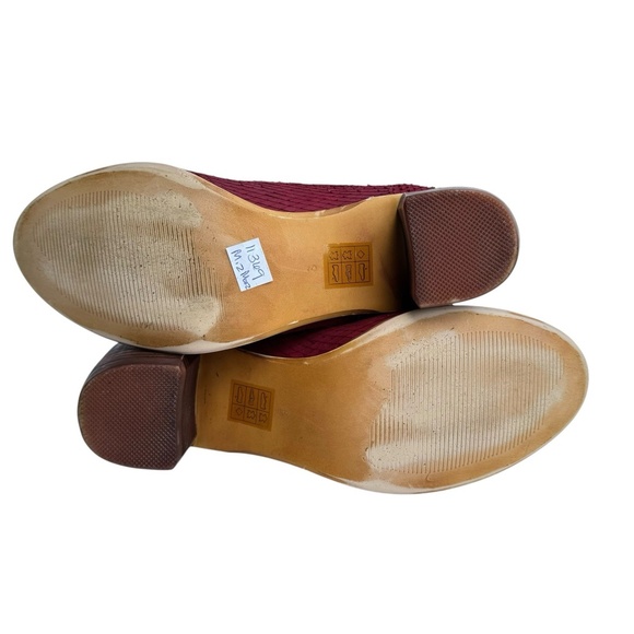 Miz Mooz Women's Nomad Ankle Western Boots Red Snake Embossed Leather Chic - Picture 11 of 12